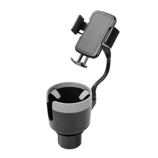 2 in 1 Multifunctional Car Cup Holder Extra Large Mobile Phone Holder(Gray) - Car Drink Holders by PMC Jewellery | Online Shopping South Africa | PMC Jewellery | Buy Now Pay Later Mobicred