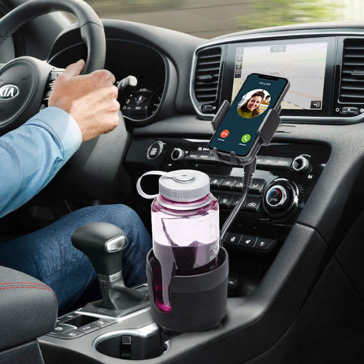 2 in 1 Multifunctional Car Cup Holder Extra Large Mobile Phone Holder(Black) - Car Drink Holders by PMC Jewellery | Online Shopping South Africa | PMC Jewellery | Buy Now Pay Later Mobicred