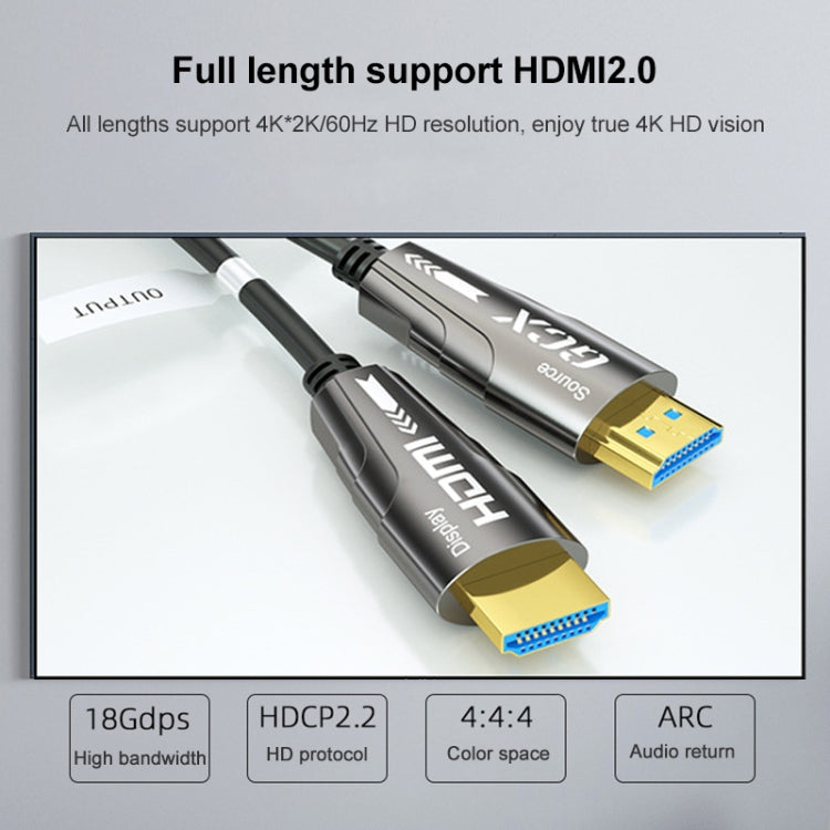 HDMI 2.0 Male To HDMI 2.0 Male 4K HD Active Optical Cable, Cable Length: 300m - Audio Optical Cables by PMC TechLife | Online Shopping South Africa | PMC TechLife | Buy Now Pay Later Mobicred