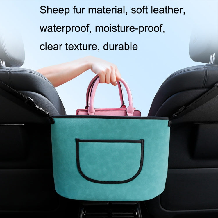 DE RAN FU Car Seat Storage Bag Chair Back Fur Leather Storage Bag(Blue) - Stowing Tidying by DE RAN FU | Online Shopping South Africa | PMC Jewellery | Buy Now Pay Later Mobicred