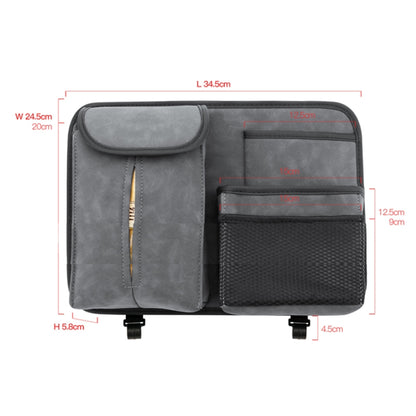 DE RAN FU Flip Fur Car Seat BackTissue Box Storage Hanging Bag With Hook(Black) - Tissue Boxes by PMC Jewellery | Online Shopping South Africa | PMC Jewellery | Buy Now Pay Later Mobicred