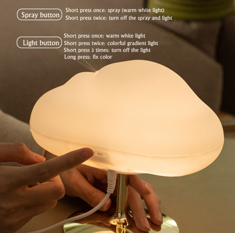 270ml Cloud Aroma Diffuser Humidifier  USB Table Lamp(Gold Bottom) - free shipping - PMC TechLife - Order now!