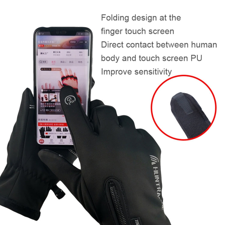 HUNTRANGE A022 Outdoor Waterproof Touch Screen Riding Keep Warm Gloves, Size: L(Gray) - Cycling Gloves by HUNTRANGE | Online Shopping South Africa | PMC TechLife | Buy Now Pay Later Mobicred