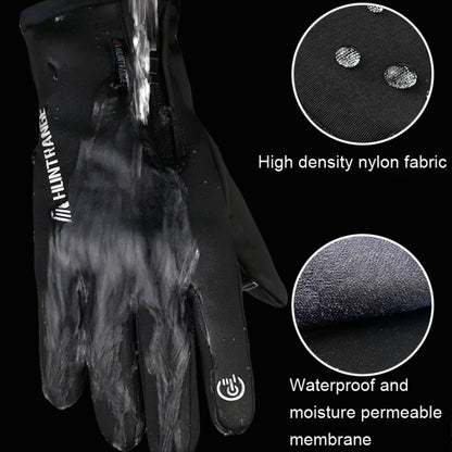 HUNTRANGE A022 Outdoor Waterproof Touch Screen Riding Keep Warm Gloves, Size: L(Black) - Cycling Gloves by HUNTRANGE | Online Shopping South Africa | PMC Jewellery