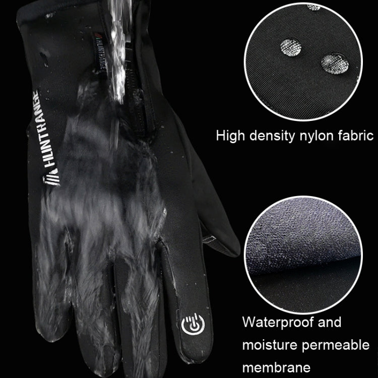 HUNTRANGE A022 Outdoor Waterproof Touch Screen Riding Keep Warm Gloves, Size: L(Gray) - Cycling Gloves by HUNTRANGE | Online Shopping South Africa | PMC TechLife | Buy Now Pay Later Mobicred