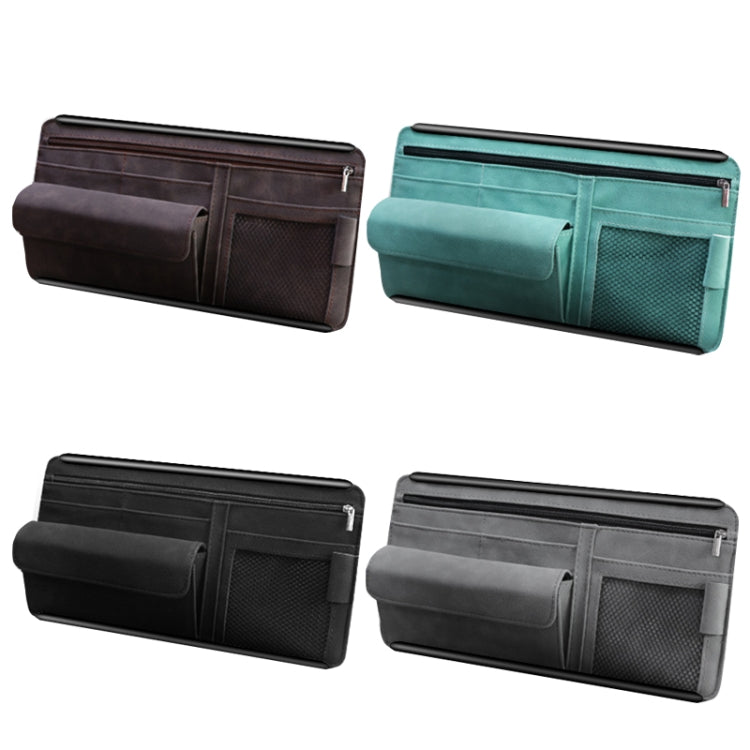 DE RAN FU Car Shade Glasses Box Storage Bag Car Flip Fur Glue Box Zipper Card Bag(Blue) - Stowing Tidying by DE RAN FU | Online Shopping South Africa | PMC Jewellery | Buy Now Pay Later Mobicred