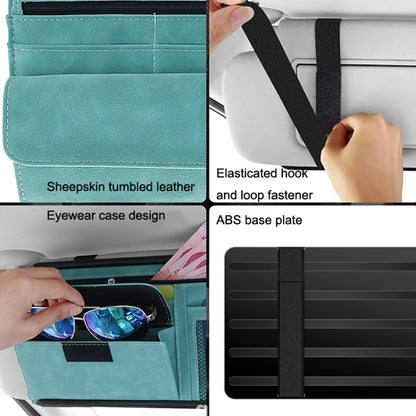 DE RAN FU Car Shade Glasses Box Storage Bag Car Flip Fur Glue Box Zipper Card Bag(Black) - Stowing Tidying by DE RAN FU | Online Shopping South Africa | PMC Jewellery | Buy Now Pay Later Mobicred