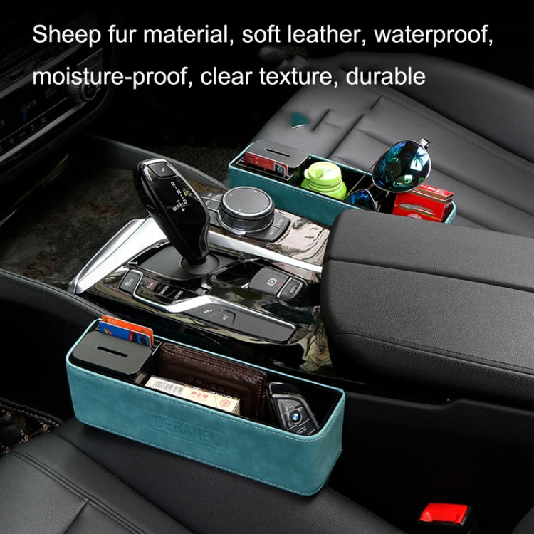 DE RAN FU Car Seat Storage Box Cup Holder Fur Citrine Phone Sundry Storage Box(Black) - Stowing Tidying by DE RAN FU | Online Shopping South Africa | PMC Jewellery | Buy Now Pay Later Mobicred