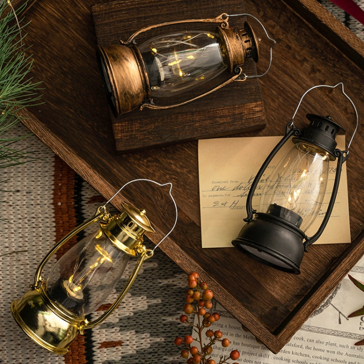 Retro Lantern Table Decoration Christmas Scene Decoration Simulation Oil Lamp(Bronze) - Decoration Lamps by PMC Jewellery | Online Shopping South Africa | PMC Jewellery