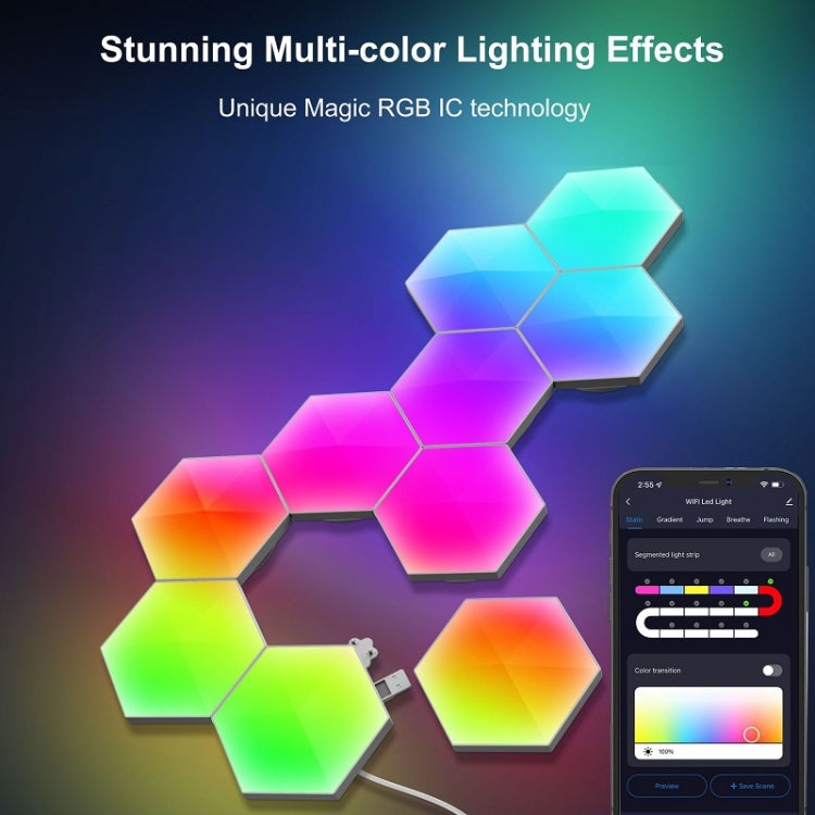 Gaming Ambient Light Smart Chiclet Backdrop Quantum Wall Light, Versions: Bluetooth(10 PCS/Set) - Novelty Lighting by PMC TechLife | Online Shopping South Africa | PMC TechLife | Buy Now Pay Later Mobicred