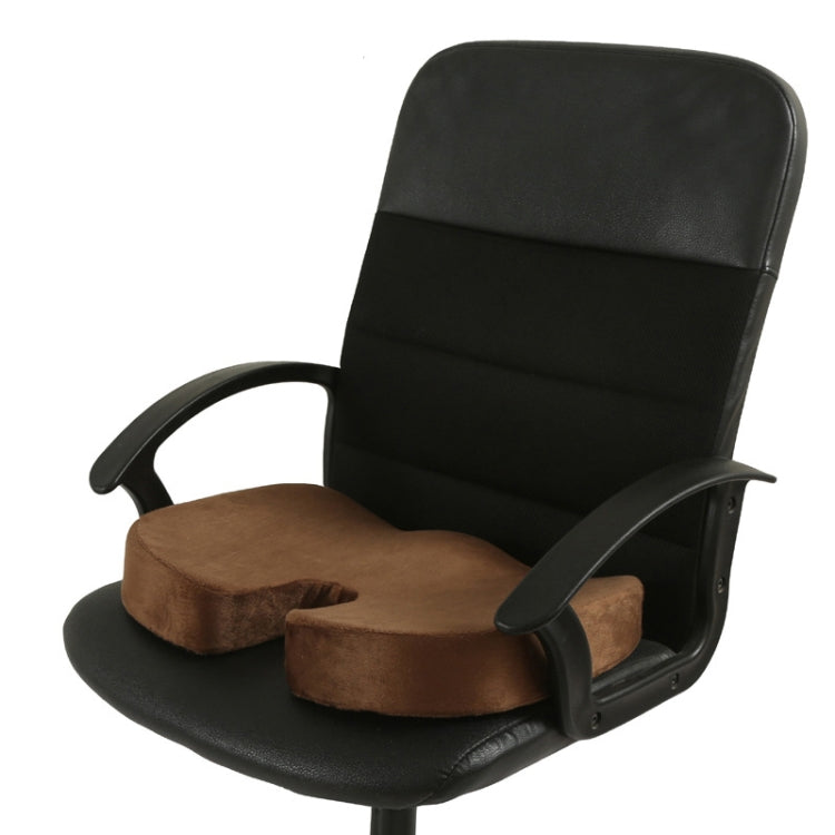Office Gel Cushion Beauty Buttocks Anti-hemorrhoid Cushion(Super Soft Cloth Coffee) - Cushions & Pillows by PMC TechLife | Online Shopping South Africa | PMC TechLife | Buy Now Pay Later Mobicred