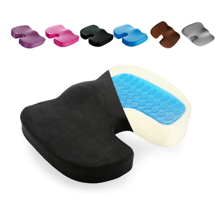 Office Gel Cushion Beauty Buttocks Anti-hemorrhoid Cushion(Super Soft Cloth Purple) - Cushions & Pillows by PMC TechLife | Online Shopping South Africa | PMC TechLife | Buy Now Pay Later Mobicred