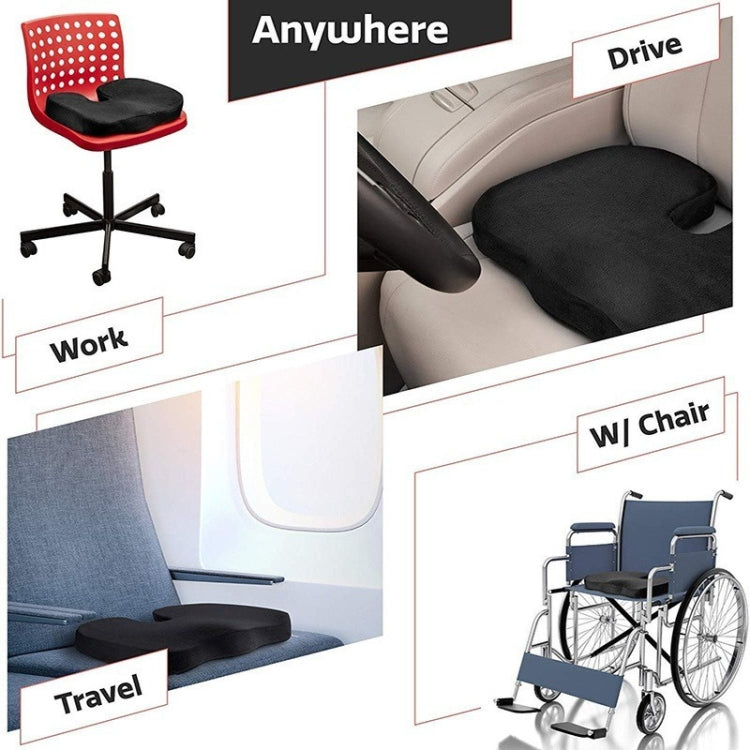 Office Gel Cushion Beauty Buttocks Anti-hemorrhoid Cushion(Super Soft Cloth Coffee) - Cushions & Pillows by PMC TechLife | Online Shopping South Africa | PMC TechLife | Buy Now Pay Later Mobicred
