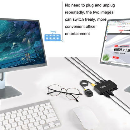 FJGEAR2 FJ-U302 3 In 2 Out USB Shared Shared Switch Expander With Desktop Controller Cable - Switch by FJGEAR | Online Shopping South Africa | PMC Jewellery | Buy Now Pay Later Mobicred