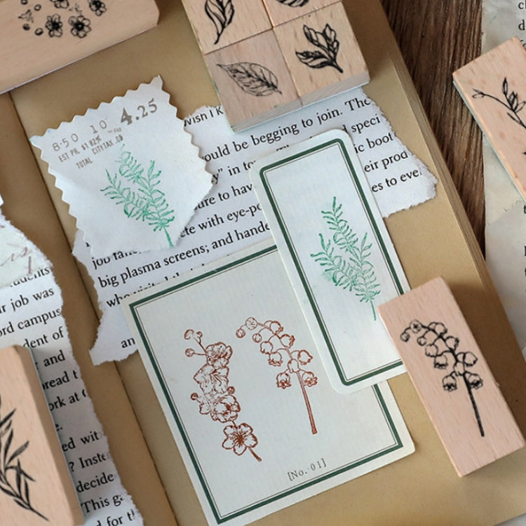 Handbook Seal Holly Wood Rubber Stamp Set(Life Is Like A Summer Flower) - Handbook Decorative Stickers by PMC Jewellery | Online Shopping South Africa | PMC Jewellery