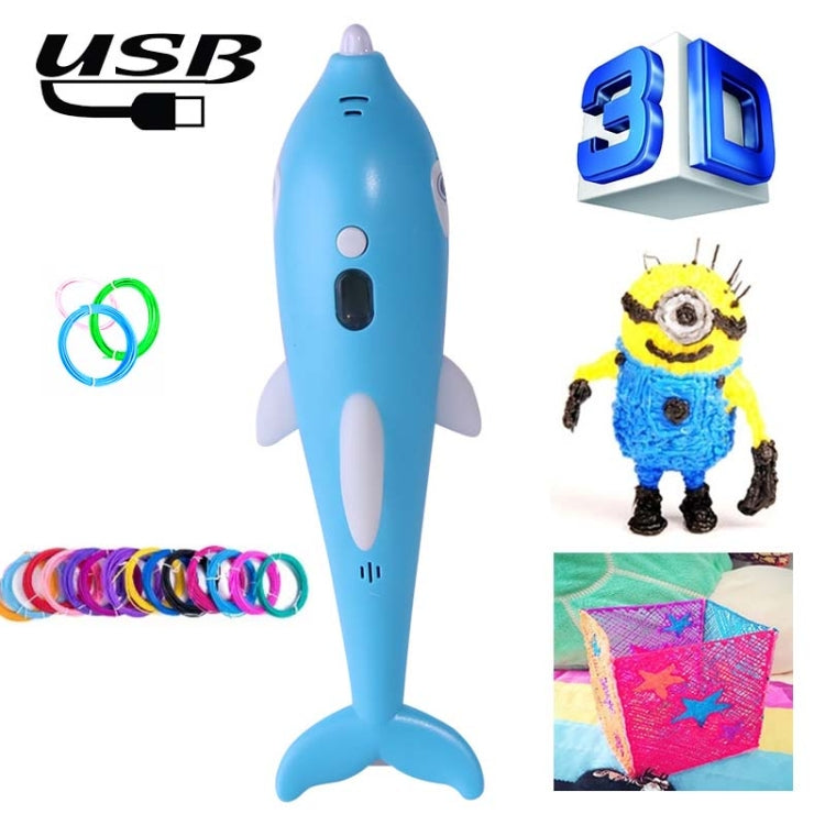 Children 3D Printing Pen Low Temperature Intelligent Screen Display Voice Drawing Pen, Style:, Color: 23 Colors (Blue) - 3D Printer by PMC Jewellery | Online Shopping South Africa | PMC Jewellery | Buy Now Pay Later Mobicred