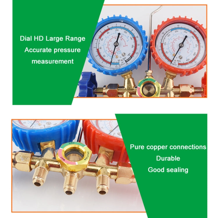 Car Air Conditioning Refrigeration Fluoridation Double Meter Valve(B) - free shipping - PMC TechLife - Order now!