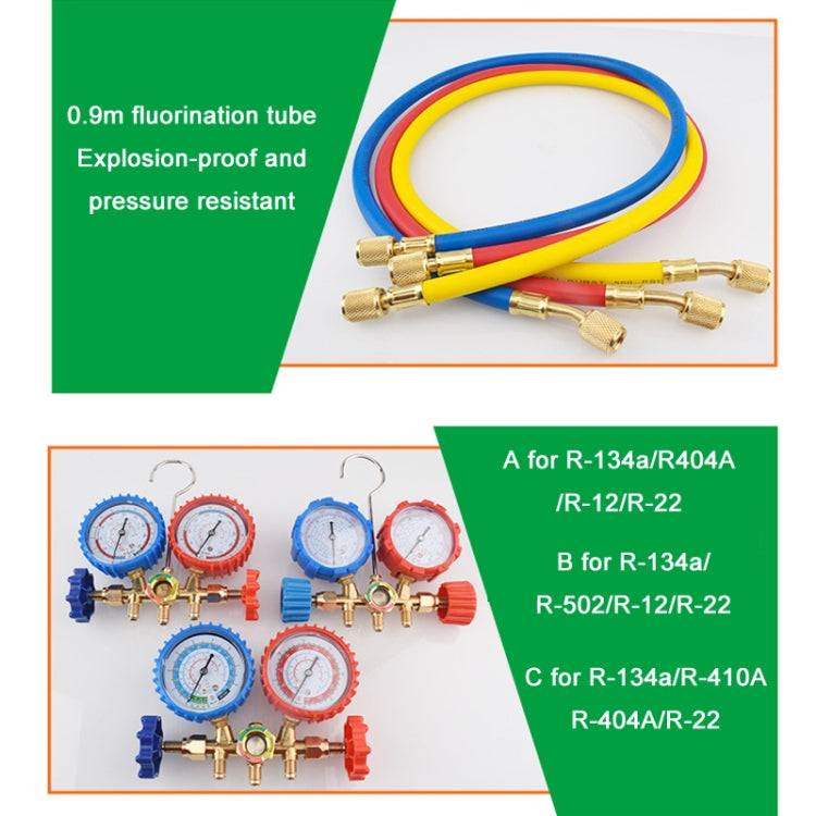 Car Air Conditioning Refrigeration Fluoridation Double Meter Valve(B) - free shipping - PMC TechLife - Order now!