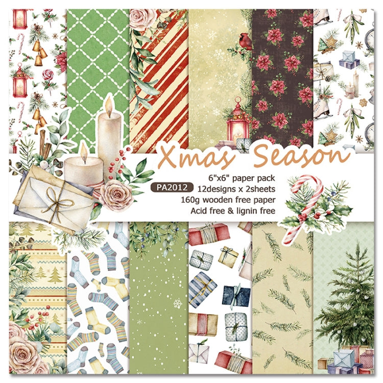 2 Sets PA2012 DIY Album Clipboard Handbook Card Background Paper, Size: 6 inch - Handbook Decorative Stickers by PMC Jewellery | Online Shopping South Africa | PMC Jewellery