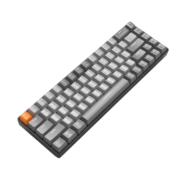 ZIYOU LANG K68 68 Keys Bluetooth Wireless Dual Model Mechanical Keyboard, Style: Red Shaft Version (Gray) - Wireless Keyboard by ZIYOU LANG | Online Shopping South Africa | PMC Jewellery | Buy Now Pay Later Mobicred