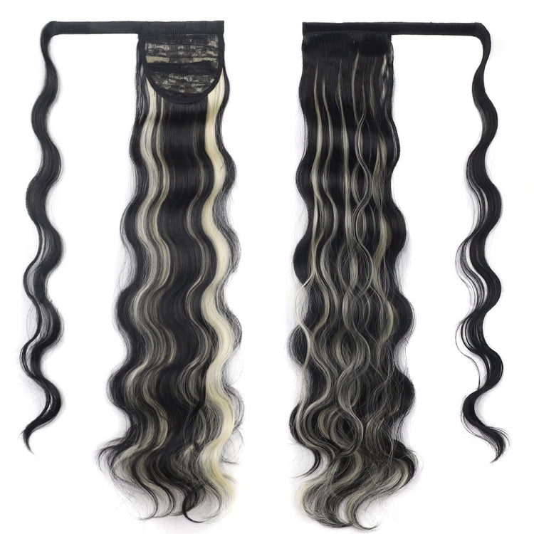 MST08 Adhesive Tie-On Wigs Ponytail Fluffy Long Curly Wigs High-Ponytail(1BH613) - free shipping - PMC TechLife - Order now!