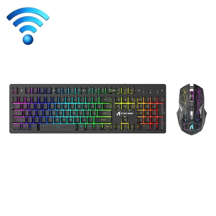 Attack Shark T3RGB RGB Luminous Wireless Keyboard And Mouse Set(Black) - Wireless Keyboard by Attack Shark | Online Shopping South Africa | PMC Jewellery | Buy Now Pay Later Mobicred