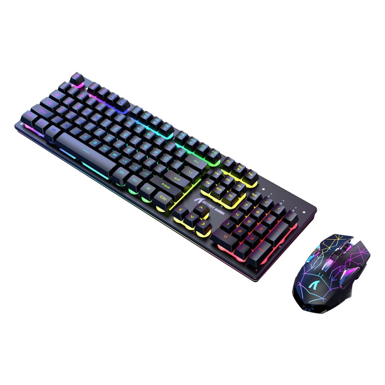 Attack Shark T3RGB RGB Luminous Wireless Keyboard And Mouse Set(Black) - Wireless Keyboard by Attack Shark | Online Shopping South Africa | PMC Jewellery | Buy Now Pay Later Mobicred