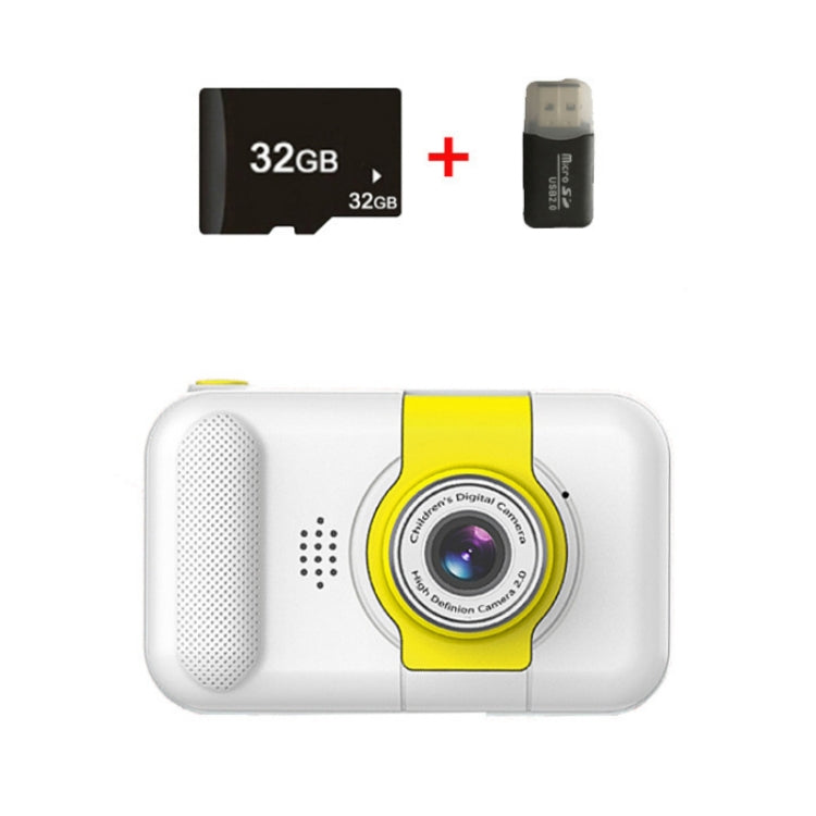 X101 Mini HD Lens Reversible Child Camera, Color: White+32G+Card Reader - Children Cameras by PMC Jewellery | Online Shopping South Africa | PMC Jewellery | Buy Now Pay Later Mobicred