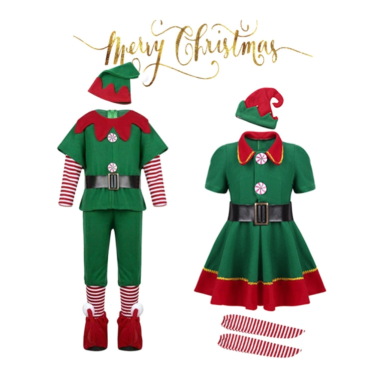 Christmas Green Elf Cosplay Costume Chris Santa Claus Costume Set, Size: 80cm(Female) - Wearable Decoration by PMC Jewellery | Online Shopping South Africa | PMC Jewellery