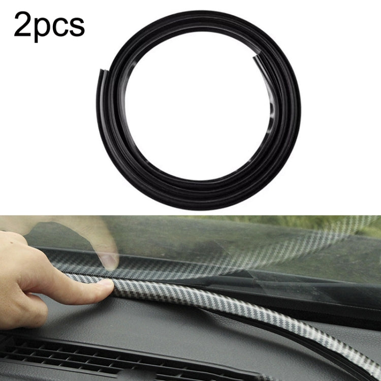 2pcs N856 No Fiber Pattern Car Elastomer Seal Rubber Strip Instrument Panel Leakproof Dustproof Soundproof Universal - sealing strips by PMC Jewellery | Online Shopping South Africa | PMC Jewellery | Buy Now Pay Later Mobicred