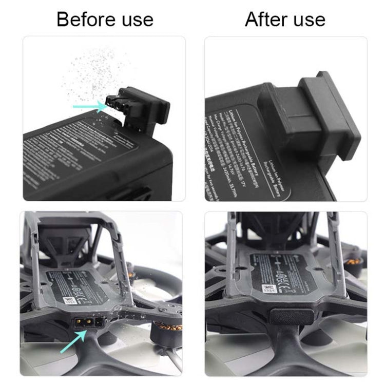 4PCS/Set For DJI Avata CQT 913407 Battery Body Contact TPU Dust-proof Plugs Moisture Protection Cover - Other by PMC TechLife | Online Shopping South Africa | PMC TechLife | Buy Now Pay Later Mobicred