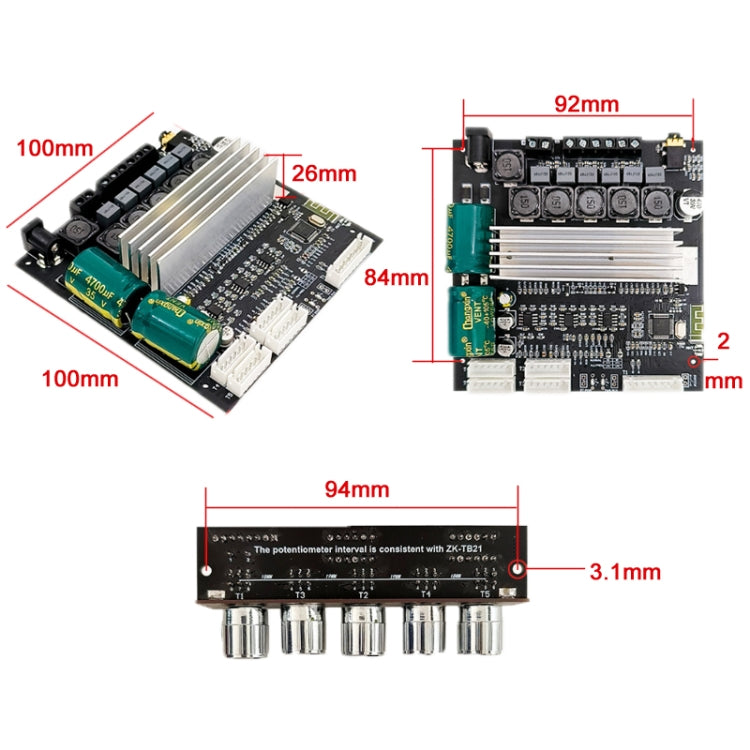 TWS Bluetooth Speaker 2.1 Stereo TPA3116D2 Amplifier Motherboard Module(Split) -  by PMC Jewellery | Online Shopping South Africa | PMC Jewellery | Buy Now Pay Later Mobicred