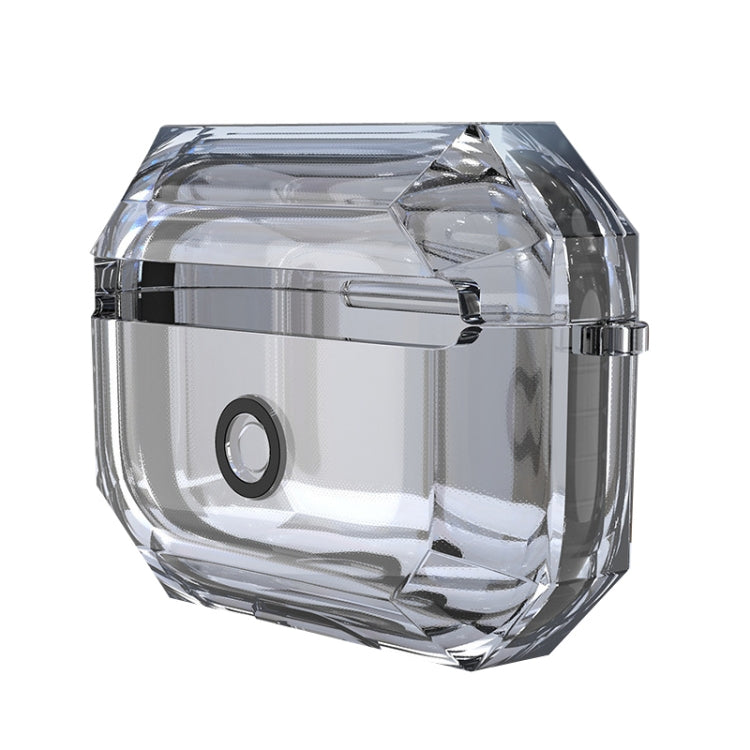 For AirPodS Pro RJT-AP-03 Bluetooth Earphone Transparent Soft Case TPU Protection Cover(Black) - For AirPods Pro by PMC Jewellery | Online Shopping South Africa | PMC Jewellery | Buy Now Pay Later Mobicred