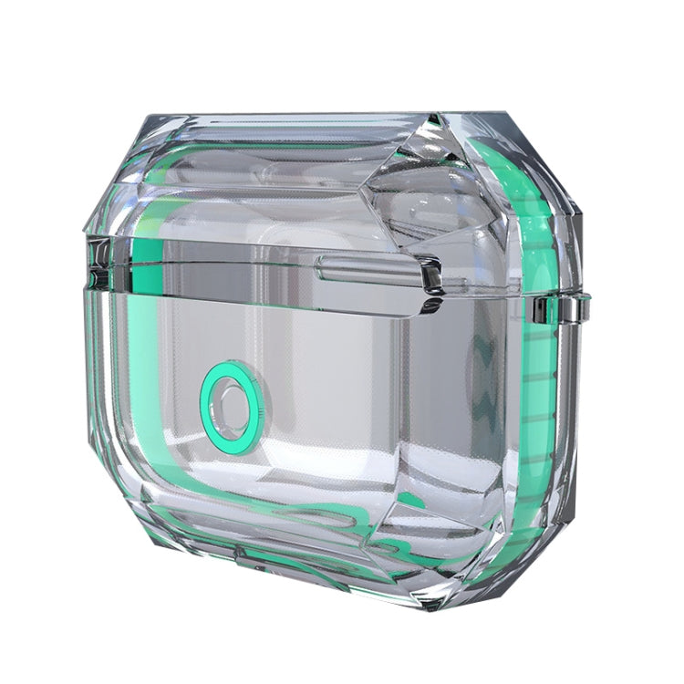 For AirPodS Pro RJT-AP-03 Bluetooth Earphone Transparent Soft Case TPU Protection Cover(Blue) - For AirPods Pro by PMC Jewellery | Online Shopping South Africa | PMC Jewellery | Buy Now Pay Later Mobicred