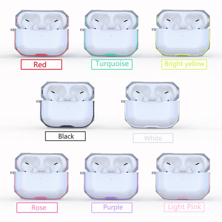 For AirPodS Pro RJT-AP-03 Bluetooth Earphone Transparent Soft Case TPU Protection Cover(Pink) - For AirPods Pro by PMC Jewellery | Online Shopping South Africa | PMC Jewellery | Buy Now Pay Later Mobicred