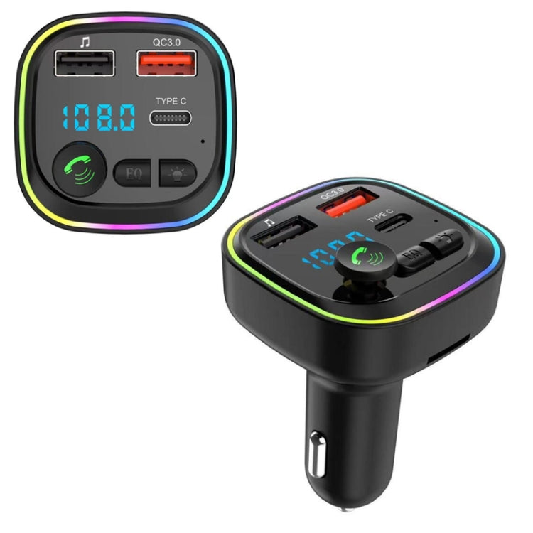 P4-QC3.0 Car MP3 Bluetooth Hands-free Player Car FM Transmitter - Bluetooth Car Kits by PMC TechLife | Online Shopping South Africa | PMC TechLife | Buy Now Pay Later Mobicred