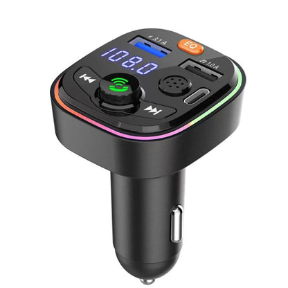 Q6 Car Bluetooth FM Transmitter Dual USB 3.1A Quick Charge Ambient Light - Bluetooth Car Kits by PMC Jewellery | Online Shopping South Africa | PMC Jewellery