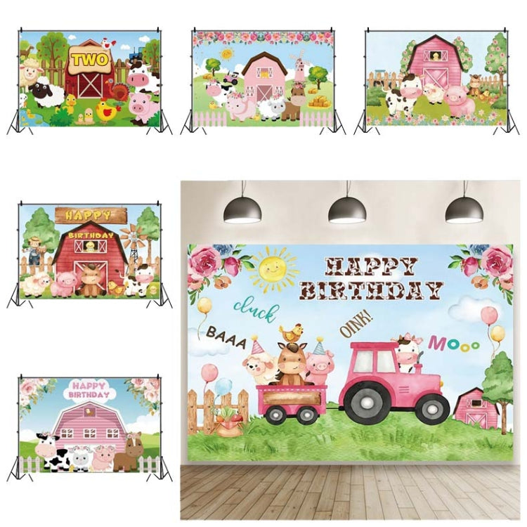 1.5m X 1m Cartoon Farm Animals Photography Backdrop Birthday Party Background Decoration(MDM10761) - Birthday Party by PMC Jewellery | Online Shopping South Africa | PMC Jewellery