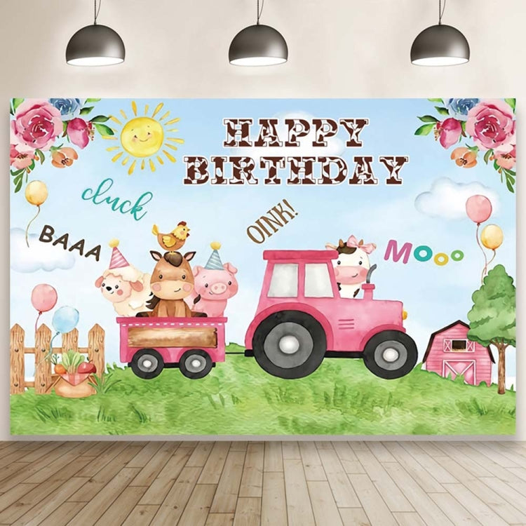 1.5m X 1m Cartoon Farm Animals Photography Backdrop Birthday Party Background Decoration(MSC01666) - Birthday Party by PMC Jewellery | Online Shopping South Africa | PMC Jewellery