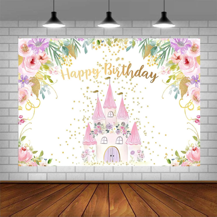 1.5m X 1m Cartoon Castle Photography Background Cloth Birthday Party Scene Decoration - Birthday Party by PMC Jewellery | Online Shopping South Africa | PMC Jewellery