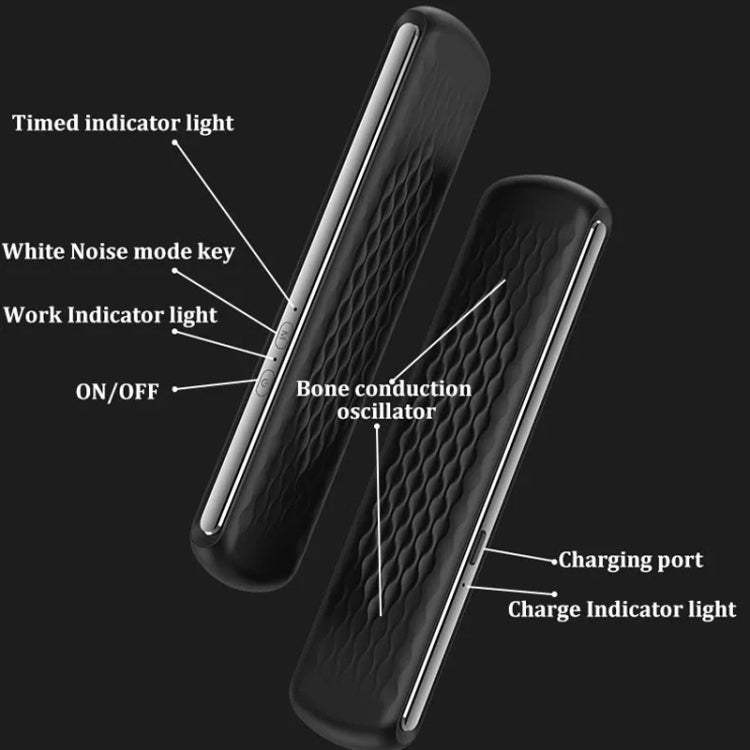 Soundproof Painless Bone Conduction Sleep Speaker Portable White Noise Sleeping Aid(Black) - free shipping - PMC TechLife - Order now!