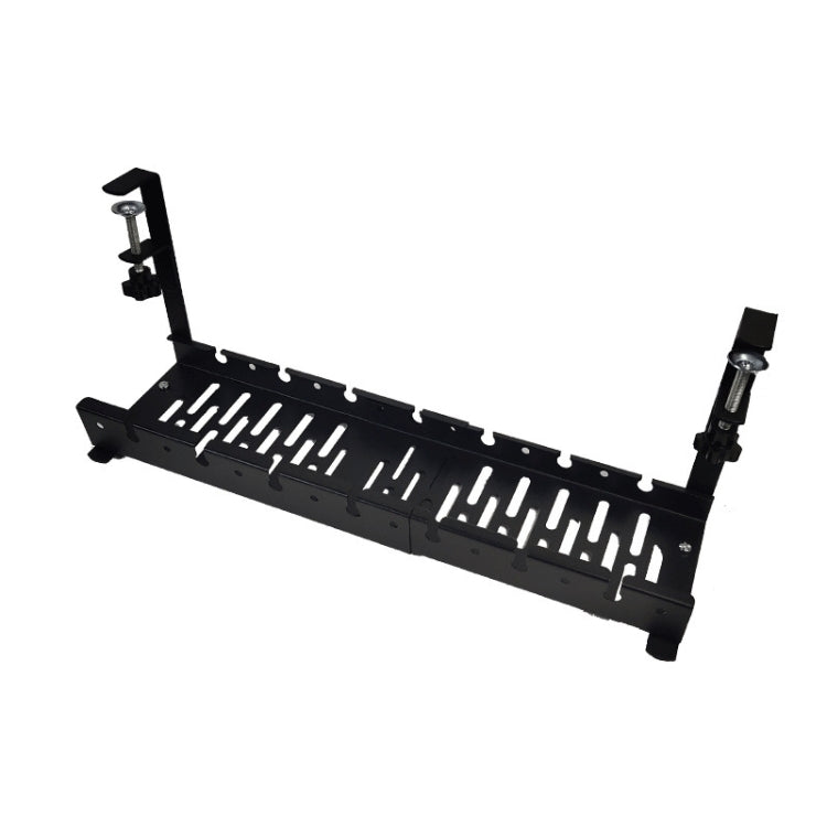 Stretchable Under Desk Cable Management Tray Carbon Steel Cable Organizer Cable Storage Rack(White) - Shelf & Hooks by PMC TechLife | Online Shopping South Africa | PMC TechLife