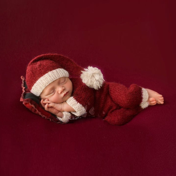 Newborn Photography Clothing Christmas Theme Modeling Mohair Hat + Jumpsuit Suit(Baby Girl) - Baby Photo Props by PMC TechLife | Online Shopping South Africa | PMC TechLife | Buy Now Pay Later Mobicred