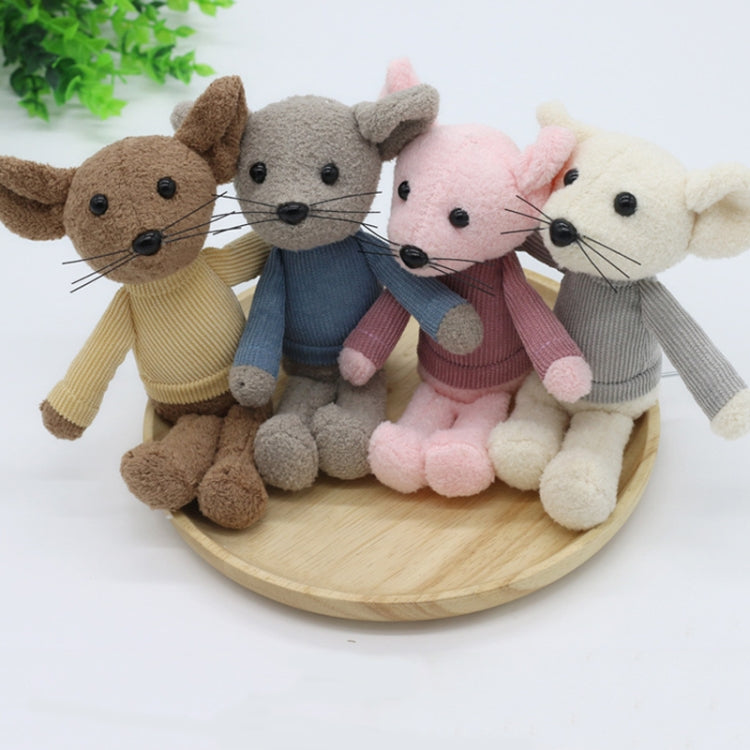 Newborn Photography Clothing Baby Knitted Jumpsuit + Hat + Mouse Doll Three-Piece Set(Brown) - Baby Photo Props by PMC TechLife | Online Shopping South Africa | PMC TechLife | Buy Now Pay Later Mobicred