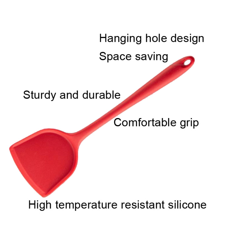 2pcs Non-stick High Temperature Resistant Silicone Cookware, Style: Leak Spoon(Red) - Cooking Tools by PMC Jewellery | Online Shopping South Africa | PMC Jewellery
