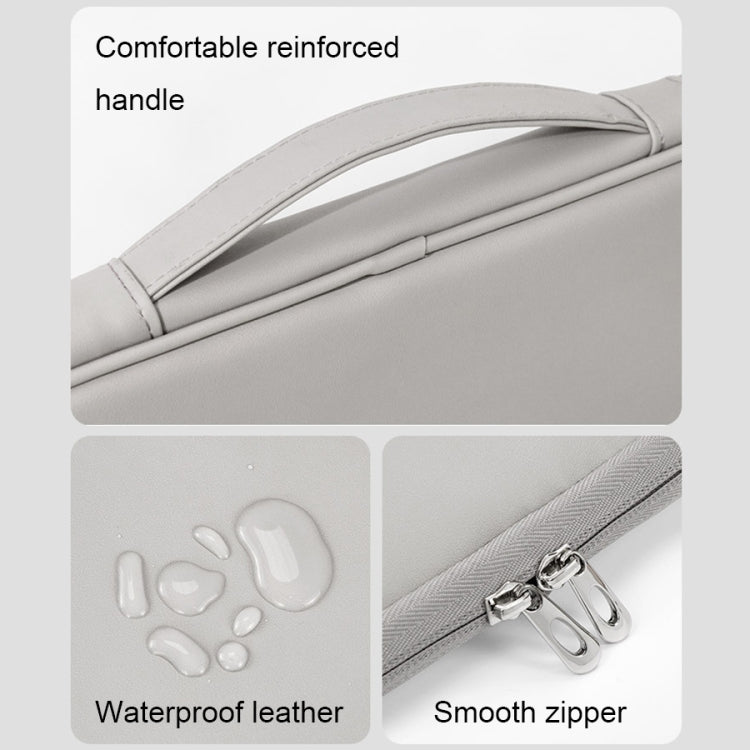 Baona BN-Q015 Leather Waterproof Shock Absorbing Handheld Tablet Bag, Size: 10.9 inches(Gray) - Protective Bag by Baona | Online Shopping South Africa | PMC TechLife | Buy Now Pay Later Mobicred