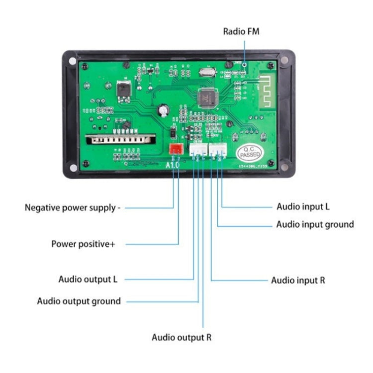 D006BT Bluetooth MP3 Decoder U Disk Playback Audio Amplifier Board(Large RC) - Breadboard / Amplifier Board by PMC Jewellery | Online Shopping South Africa | PMC Jewellery | Buy Now Pay Later Mobicred