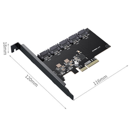 PCI-E1 To 4 SATA3.0 Rotary Card Computer Desktop Solid State Hard Disk - Add-on Cards by PMC Jewellery | Online Shopping South Africa | PMC Jewellery | Buy Now Pay Later Mobicred