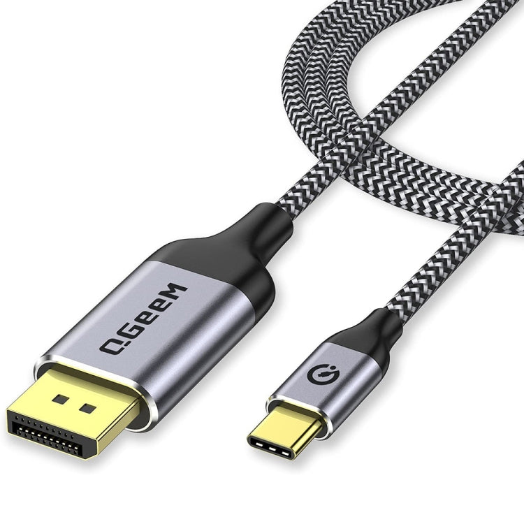 QGeeM QG-UA13 Type-C To DP 4K 60Hz Nylon Braided Adapter Cable, Length: 1.8m - Cable & Adapters by QGeeM | Online Shopping South Africa | PMC Jewellery | Buy Now Pay Later Mobicred