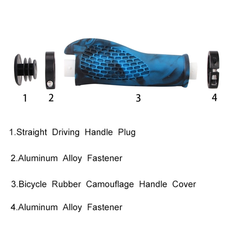 MZYRH 1pair Mountain Bike Bicycle Handlebar Grips Protective Covers(Black Blue) - Bicycle Grips by MZYRH | Online Shopping South Africa | PMC TechLife